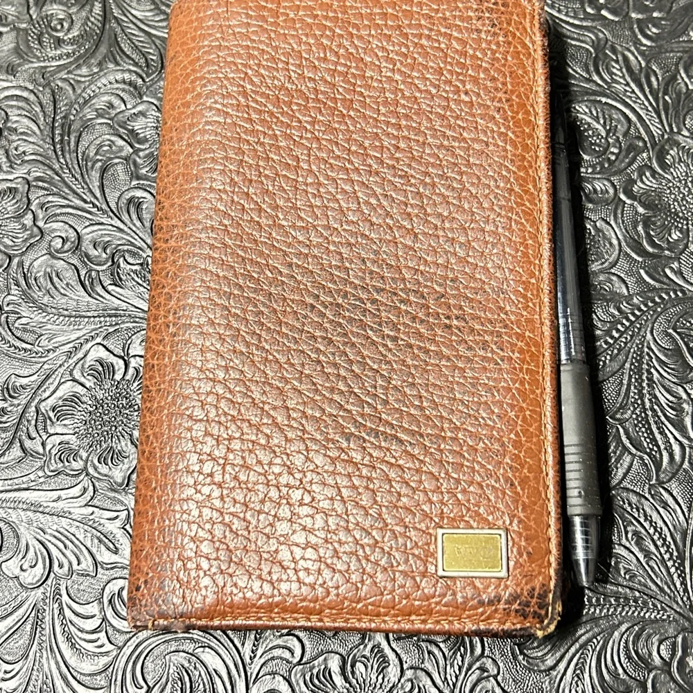 Vintage Brown Leather Wallet/Passport/Notepad Holder